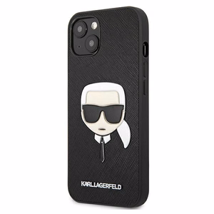 Karl Lagerfeld KLHCP13SSAKHBK kõva ümbris iPhone 13 mini 5,4" Saffiano Ikonik Karl's Head – must