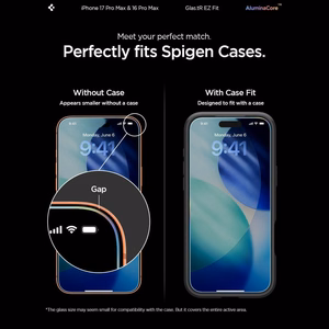 Spigen Glas.tR EZ Fit Karastatud klaas jaoks iPhone 16 Pro Max / 17 Pro Max - 2 pcs.