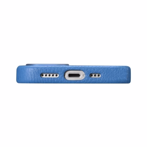 iCarer Litchi Premium Leather Case iPhone 14 Plus Magnetic Leather Case with MagSafe Light Blue (WMI14220711-LB)