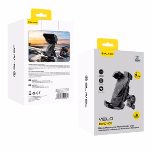 Blavec Uchwyt Rowerowy/Motocyklowy BVC-01 Velo to handlebar with induction charging and shock absorbtion (BVC01-ICSAHB) black