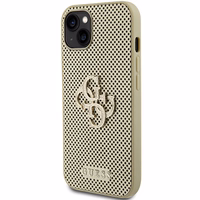 Guess Perforated 4G Glitter ümbris jaoks iPhone 15 - kuldne