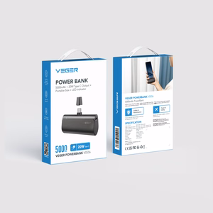 Powerbank Veger PlugOn (W0556/V0556) PD QC3.0 3A 20W 5000 mAh with a built-in connector Type C must