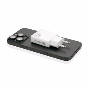 laadija GaN 1x USB-C, 1x USB Quick Charge 3.0 45W PD valge