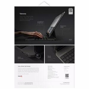 Uniq Venno Pro Magnetic Smart Case with Keyboard for iPad Air 13" 2024 / 2025 / iPad Pro 13" 2024 - Black