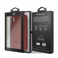 Mercedes Silicone Line ümbris iPhone Xs Max'ile - punane