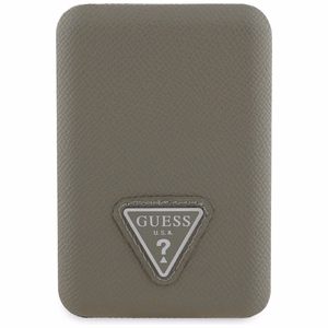 Guess Grained Triangle akupank MagSafe'iga 5000mAh 15W USB-C – pruun