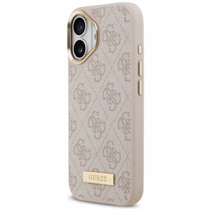Guess 4G Logo Plate MagSafe Ümbris jaoks iPhone 17 - Roosa