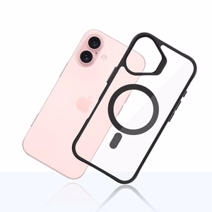 3mk Satin Armor MagCase with MagSafe jaoks iPhone 16 Plus - Clear with must Frame