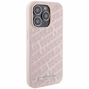 Karl Lagerfeld Quilted K Pattern чехол для iPhone 15 Pro Max - розовый