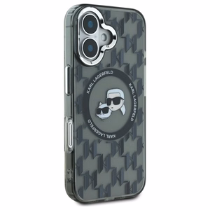 Karl Lagerfeld IML Monogram Karl & Choupette Head MagSafe iPhone 16 Ümbris - must