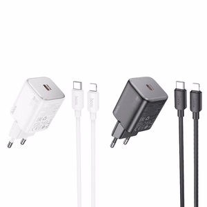 Phone Laadija Hoco USB C QC PD 20W + Kaabel USB C to Lightning N40 must
