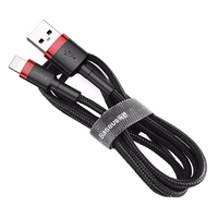 USB Kaabel Baseus "Cafule" Must/Punane "Lightning" 200cm