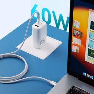BWOO Cable USB-C - USB-C 1m 60W ABS + TPE X282 C-C valge