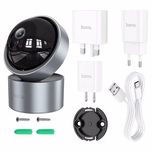Sisekamera Hoco reguleeritav kahes tasapinnas 3MP Full HD D5 hõbedane