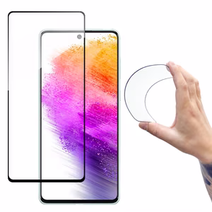 Wozinsky Full Cover Flexi Nano klaasist kile karastatud klaasist raamiga Samsung Galaxy A73 läbipaistev