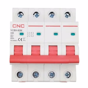 CNC YCB9-80M C32 kaitselüliti, 4P, 6 kA