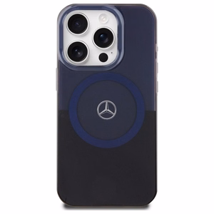 Mercedes MB Double Layer BiColor MagSafe Ümbris jaoks iPhone 16 Pro Max - sinine