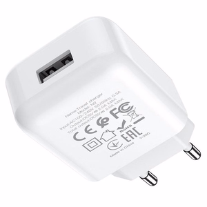 Phone Laadija Hoco USB A 2A 10W + Kaabel USB A to Lightning N2 valge