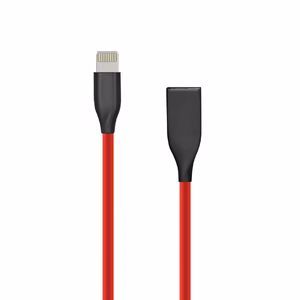 Silicone Kaabel USB- Lightning, 1m (punane)