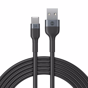 Forever гибкий кабель USB - USB-C 1,0 м 3A черный