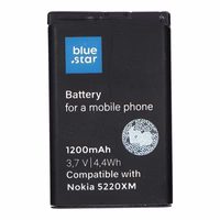 Aku jaoks Nokia 5220 XM / 5630 XM / 6303 / 6730 / 3720 / C3 / C5-00 /C6-01 1200 mAh Sinine Star Premium