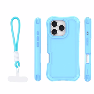 Safepop чехол с ремешком для iPhone 16 Pro 6,3" синий