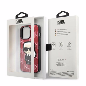 Karl Lagerfeld KLHCP13XPMNIKPI iPhone 13 Pro Max 6.7" жёсткий чехол красный/красный Monogram Ikonik Patch