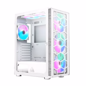 Montech X3 Glass MidiTower arvutikorpus läbipaistva paneeli ja valge värviga (ATX/MicroATX/MiniITX)