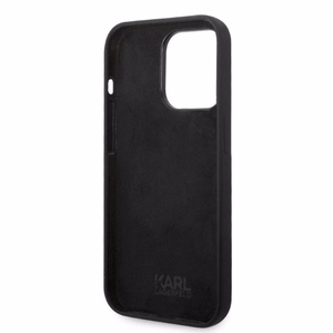 Karl Lagerfeld Silicone Ikonik ümbris jaoks iPhone 14 Pro - must