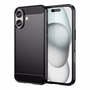 Carbon Ümbris jaoks iPhone 16 Plus Silicone Ümbris - Must