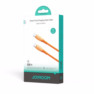 Joyroom S-A59 Vibrant Series 60W USB-C - USB-C Kaabel 1.2m - oranž