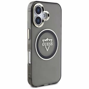 Guess IML Metal Mountain Logo MagSafe ümbris jaoks iPhone 16 - must