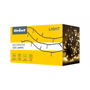 Rebel LED-jõulutuled välistingimustesse, 10 m, soe valge, vahetatavad valgusrežiimid