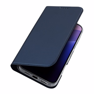 DUX DUCIS wallet ümbris SKIN PRO jaoks IPHONE 16 Pro Max sinine