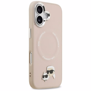 Karl Lagerfeld Karl & Choupette Pins MagSafe Ümbris jaoks iPhone 17 Roosa