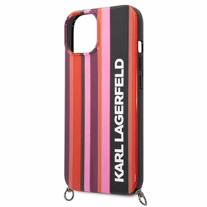 Karl Lagerfeld KLHCP14SSTSTP iPhone 14 6.1 "hardcase roosa / roosa Color Stripes Strap