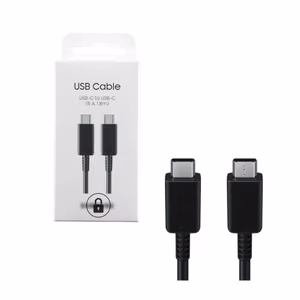 USB kaabel Samsung EPDX510JBEGEU must 180cm Type-C/Type-C (kuni 5A) / originaalpakend