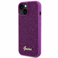 Guess Disco Metal Script ümbris jaoks iPhone 15 - roosa