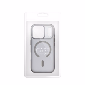 Case for iPhone 17 Pro / 18 Pro (low camera edge) Flexline Mag Cover compatible with MagSafe gray