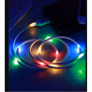 USB kaabel Remax PD-B14 tume Lightning / LED valgus / 100cm