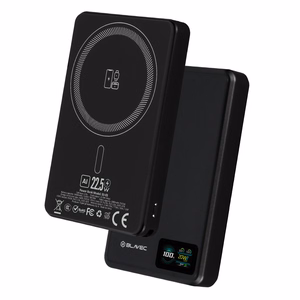 Blavec akupank 10000mAh BJ-03 Slim 13,5mm - Type C - 22,5W magnetiline Magsafe 3 in 1 (PBBJ03-MC10B) must alumiinium