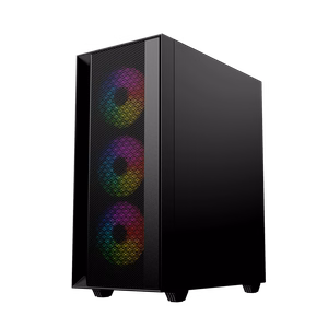 Игровой корпус компьютера Gembird Fornax 4000 ARGB, ATX, Midi Tower, подсветка, чёрный