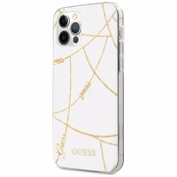 Guess kuldne Chain Collection iPhone 12 Pro Max 6.7" Ümbris - valge