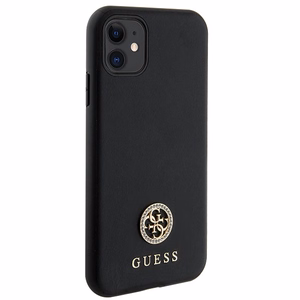 Guess Strass Metal Logo iPhone 11 / Xr 6.1" Ümbris - must