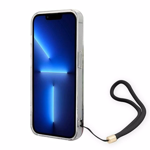 Guess GUOHCP14XHFLSB iPhone 14 Pro Max 6.7 "sinine / sinine hardcase Flower Strap