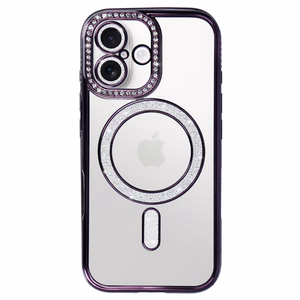 Bling Magsafe Ümbris jaoks Iphone 17 purple