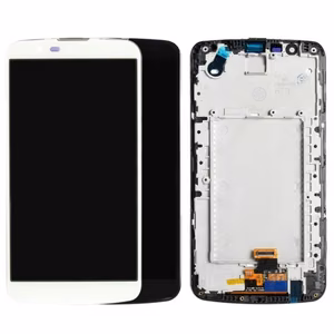LCD ekraan ühilduv LG K420n K10 raamiga valge HQ