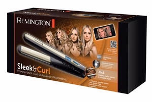 Remington Sleek & Curl S6500 – keraamiline juuksesirgendaja ja lokitangid, kuni 230 °C, must