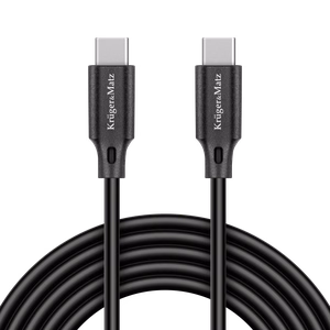 Kruger&Matz Basic USB-C–USB-C kaabel, 100 W, 1 m