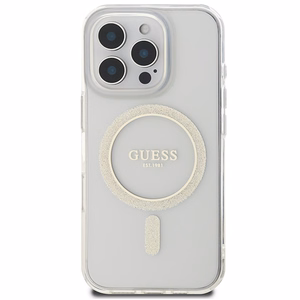 Guess IML Glitter Circle MagSafe Ümbris jaoks iPhone 16 Pro Max - Clear